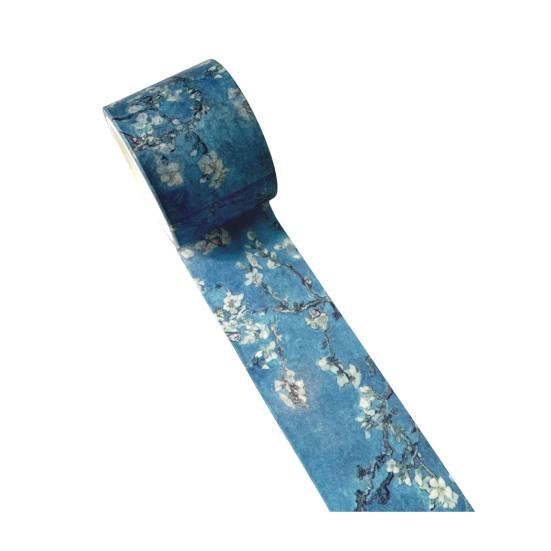 Scrapbooking Washi Tape Tape, Oil Painting Decorative Masking Artist Patterns Adhesive Flowing Pattern for DIY Crafts, Junk Journal, Gift Wrapping,
