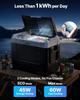Réfrigérateur de voiture, CC 12/24 V CA 100-240 V Compresseur Refroidisseur Électrique, -20°C à 20°C Réfrigérateur de Camion avec Contrôle APP, Roues & Double Zone, 45L Voitures