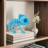 Skeleton Chameleon Figurine Spooky Chameleon Bone Statue Sculpture Simulation Animal Model Desktop Decoration Ornament