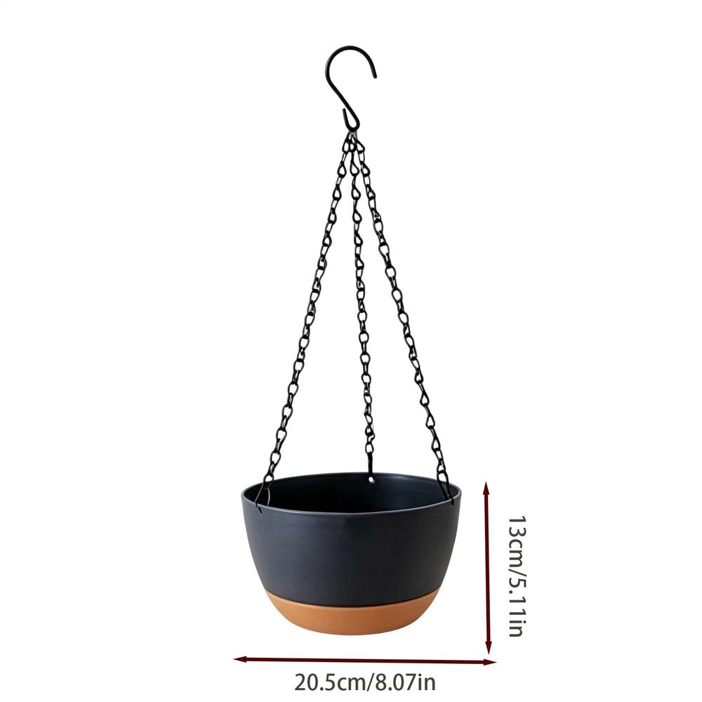 Plant Pot Hangable Flower Basket with Removable Tray Hanging flower pots Cascading flower pots Hanging basket flower pots серый