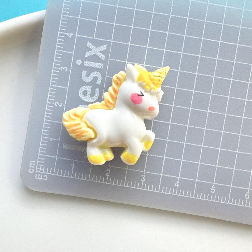 10Pcs New Cute Cartoon Unicorn, Rainbow, Ice Cream Series Flat Back Resin Cabochons Scrapbooking DIY Jewelry Craft Decoration
