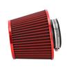 Car Universal 63mm Iron High Flow Air Multi Diameter Mushroom Head Air Filter Kit(Red)