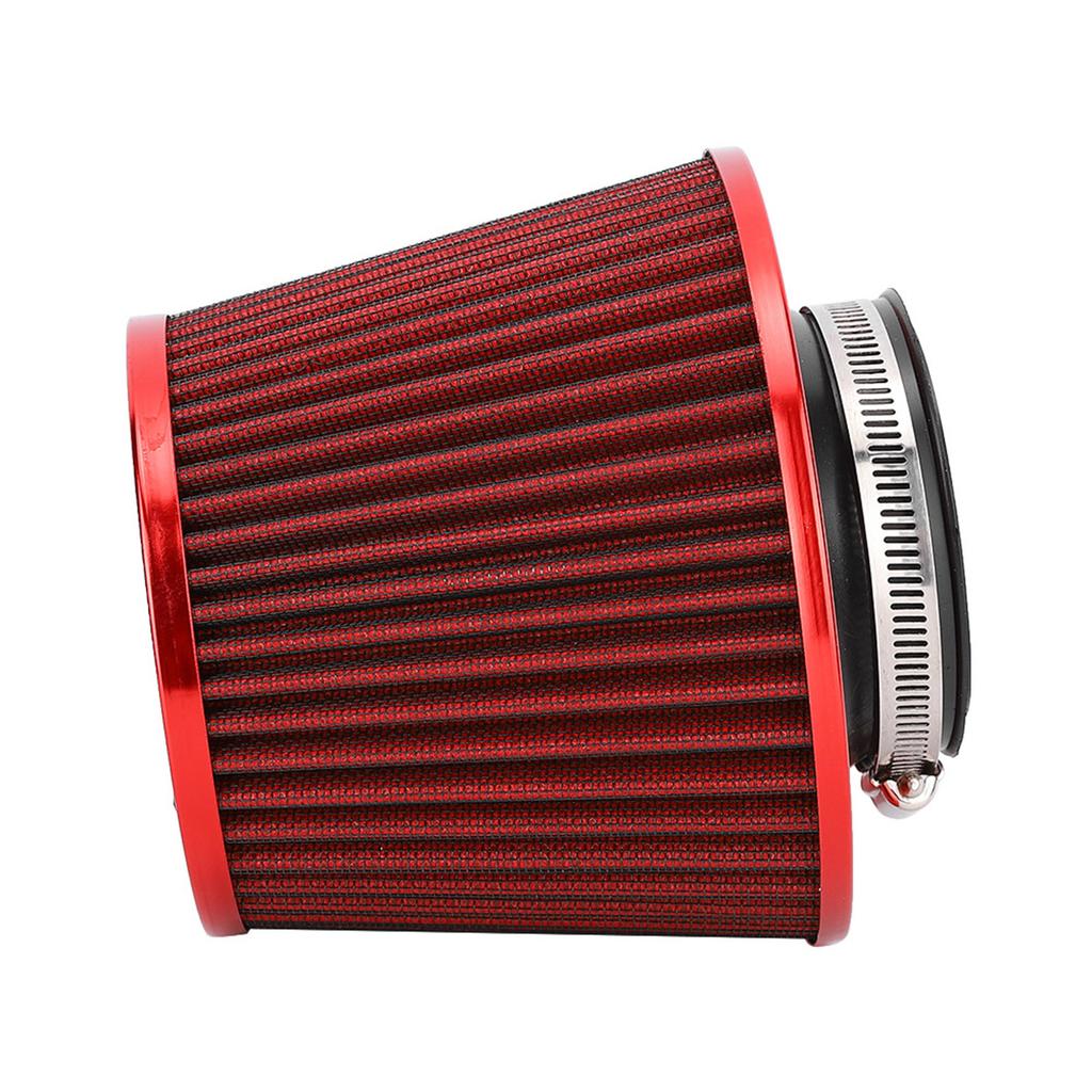 Car Universal 63mm Iron High Flow Air Multi Diameter Mushroom Head Air Filter Kit(Red)