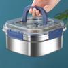 Stainless Steel Freshness-Keeping Box Leakproof Lunch Box Anti-Drip Sealed Storage Box  Picnic