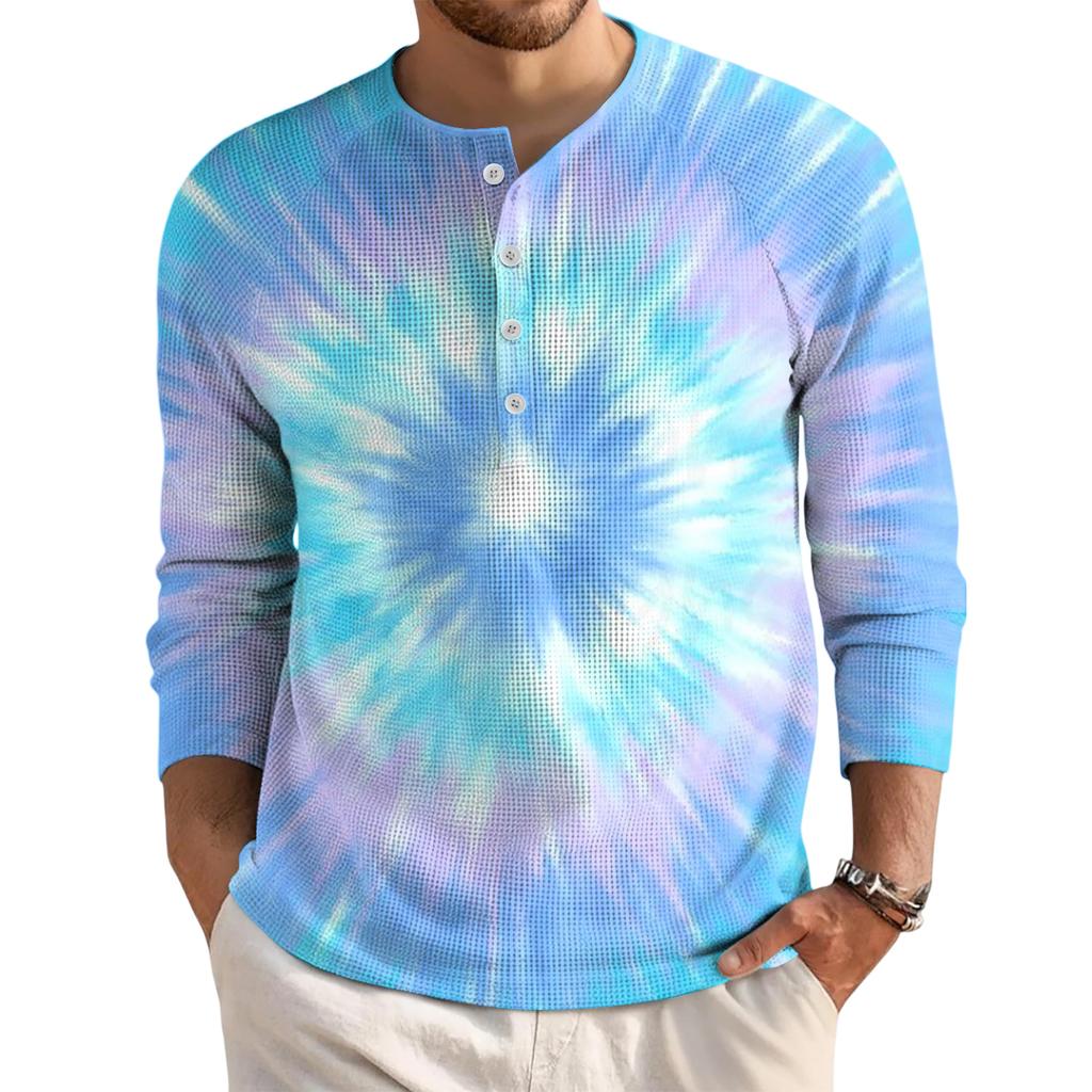 Men's Loose Casual Button Down Collar Long Sleeve Top