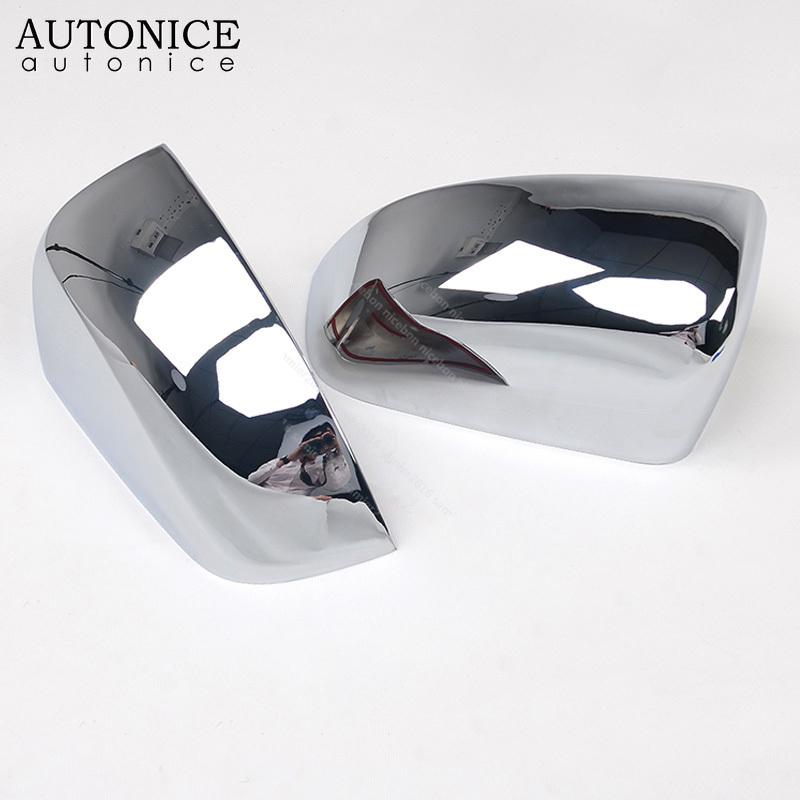 2pc Chrome Rear View Side Mirror Cover Trim for Ford Ranger Everest Endeavour 2015 2016 2017 2018