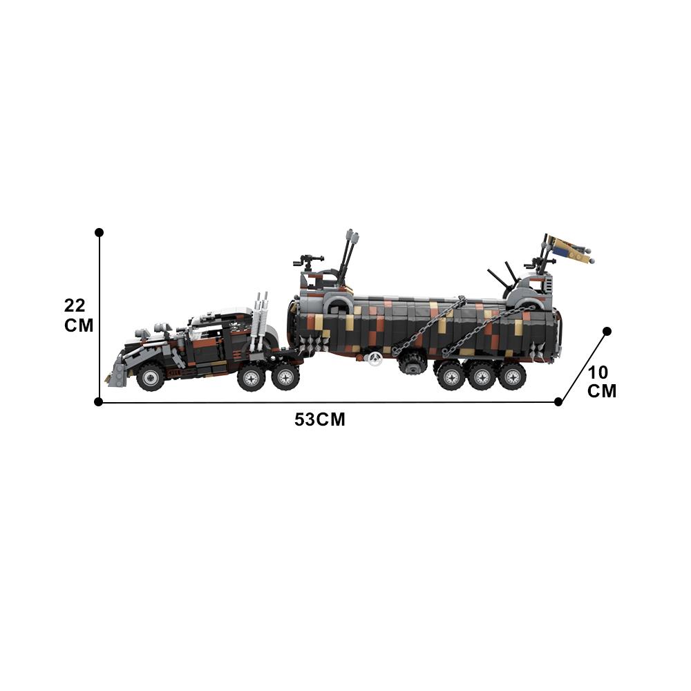 Gobricks MOC MAD MAX Fury Road Tatra T815 "Der Kriegswagen" (1220 Steine) apokalyptischer LKW Bausteine Spielzeug Ideal Als Kindergeschenkidee