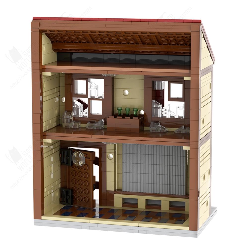 MOOXI Military WW2 Battlefield Ruin Damaged House Model MOC Bricks DIY Assembled Building Blocks Toys For Childrens Adults Gifts