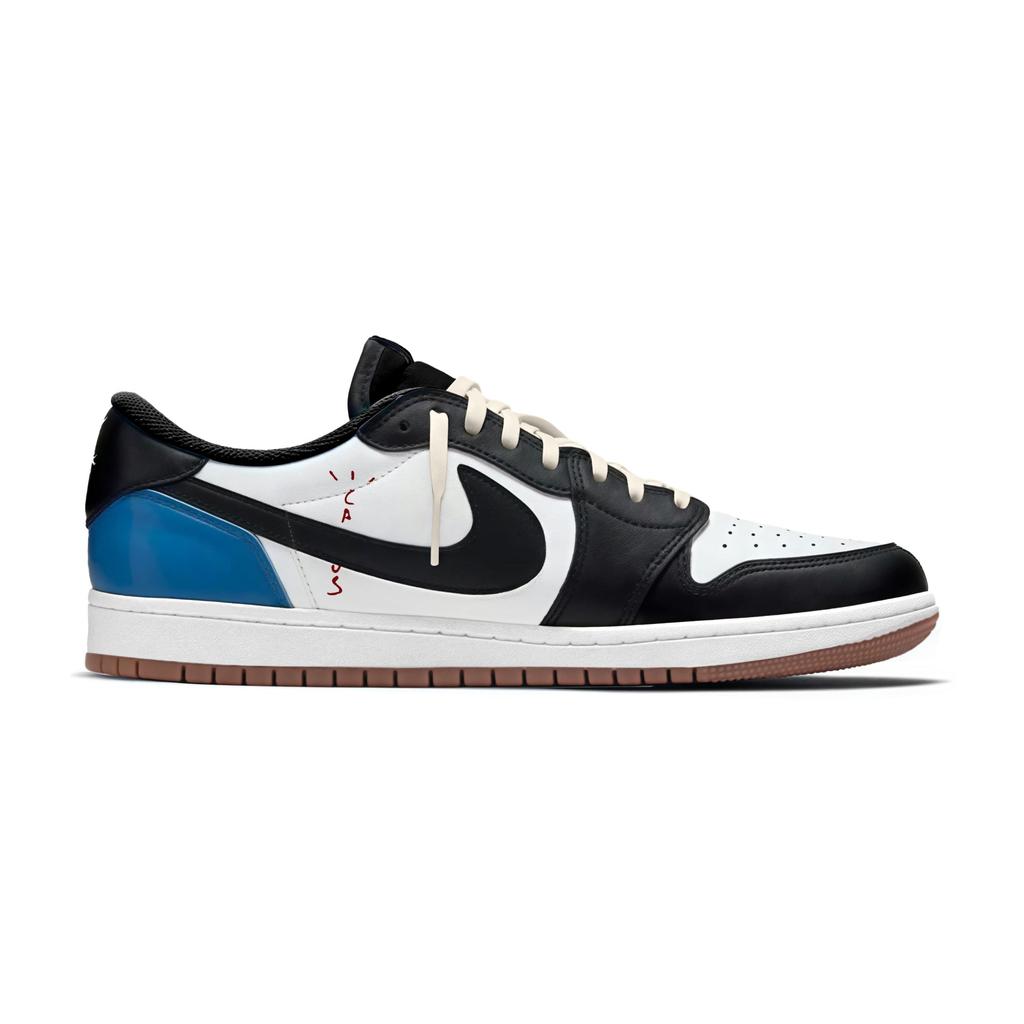 Travis Scott x Jordan Air Jordan 1 Sagittarius Fashion Trend Abrasion Resistant Low top Vintage Basketball Shoes Unisex DZ4137-700(Team1795-)