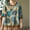 Summer Women's Short-sleeved Loose Round Neck Printed T-shirt