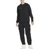 Nike Felpa da uomo a maniche lunghe aderente girocollo tinta unita nera DV1616-010