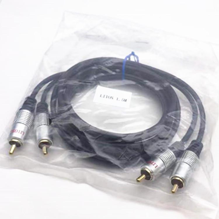 1.8m Dual 2RCA To 2RCA Audio Cable - 4-Head Connection for Computer Audio