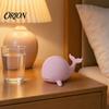 Modern Desk Decor Cute Whale Figurine, 3D Printed Ornament Desktop Blue Decoration, Mini Statue for Office Home PLA