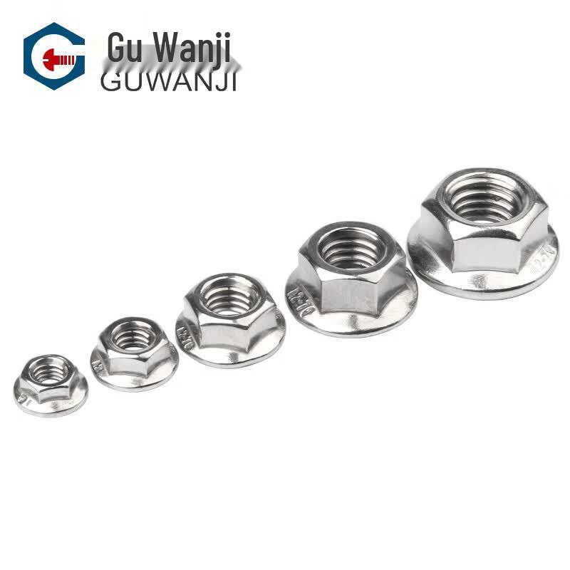 GUWANJI 304 Stainless Steel Hex Flange Nut
