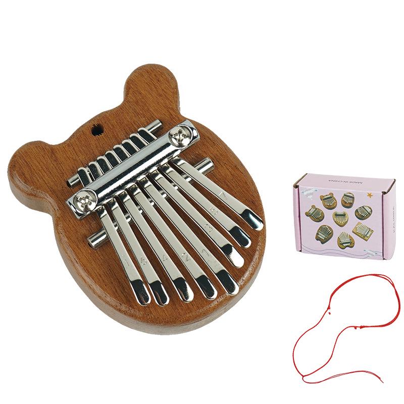 Solid Wood 8-Note Mini Kalimba - Portable Beginner Thumb Piano Instrument