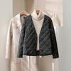 Autumn and Winter New Coat with Light Down Jacket Women's Short V-neck Liner Slim-fitting Warm Backing Jacket