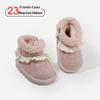 2025 Winter Toddler Girls' Plush Cotton Snow Boots - Thick Sole, Velvet-Lined, Outdoor Wear