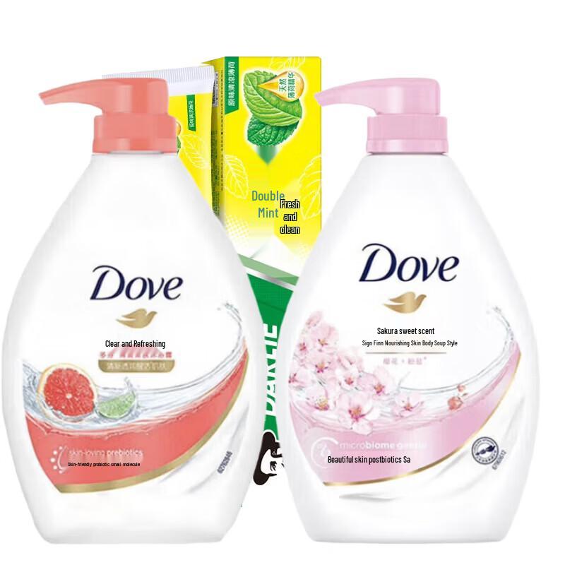 Hawley Toothpaste & Dove Shower Gel Family Pack