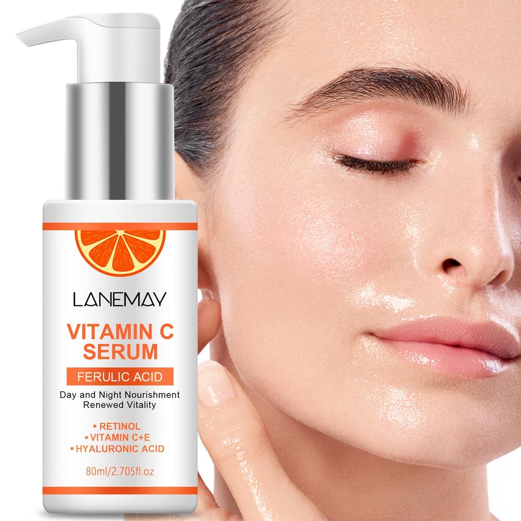 Vitamin C Serum mit Ferulasäure und Hyaluronsäure - Hydratisiert & polstert die Haut auf, stellt die Ausstrahlung wieder her, verbessert fahle Haut