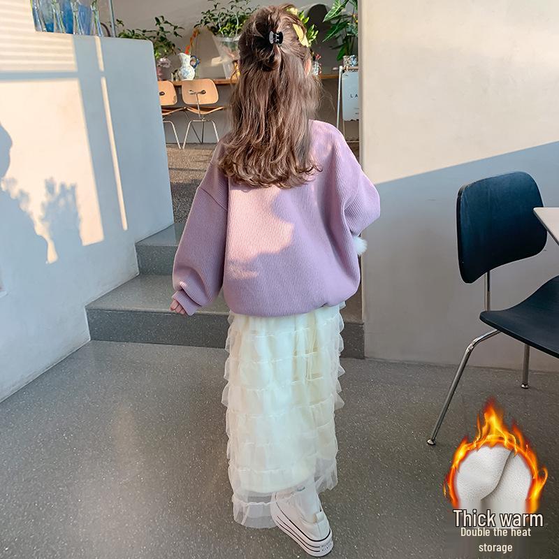 

Комплект платья принцессы для девочек на зиму 2025 года с флисовой подкладкой 160 (Height ~155cm)