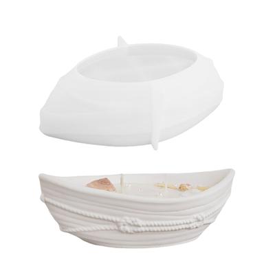 Silicone Mold Crafting Rope Candle Holders Moulds Canoes Shape Storage Bowls Moulds Suitable for Home Decors Enthusiasts