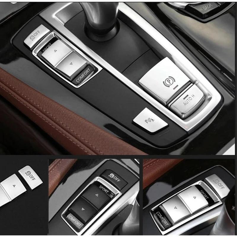 ABS Car Interior Button Covers Stickers Fit For BMW 5 5GT 6 7 Series F10 F07 F06 F20 F30 F32 F01 F02 F25 F26 Auto