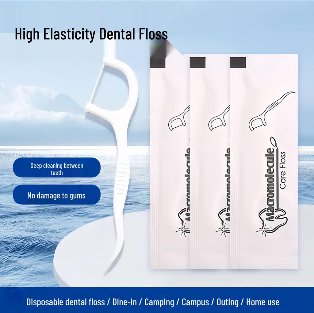 Double-Ended Ultra-Fine Floss Toothpicks Family Pack - Individually Wrapped, Disposable for Home Use