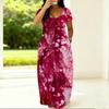 Oversized Ladies Crew Neck Dress Short Sleeve Soft Fabric Garment For Summer Picnic And Daily Casual Use