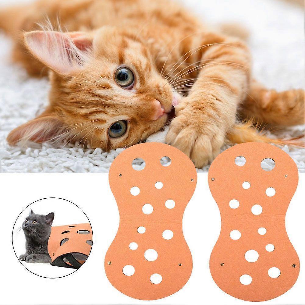 SCSYV DIY Cat Tunnel Toys Detachable Folding Pet Cat Felt Playing House with Holes