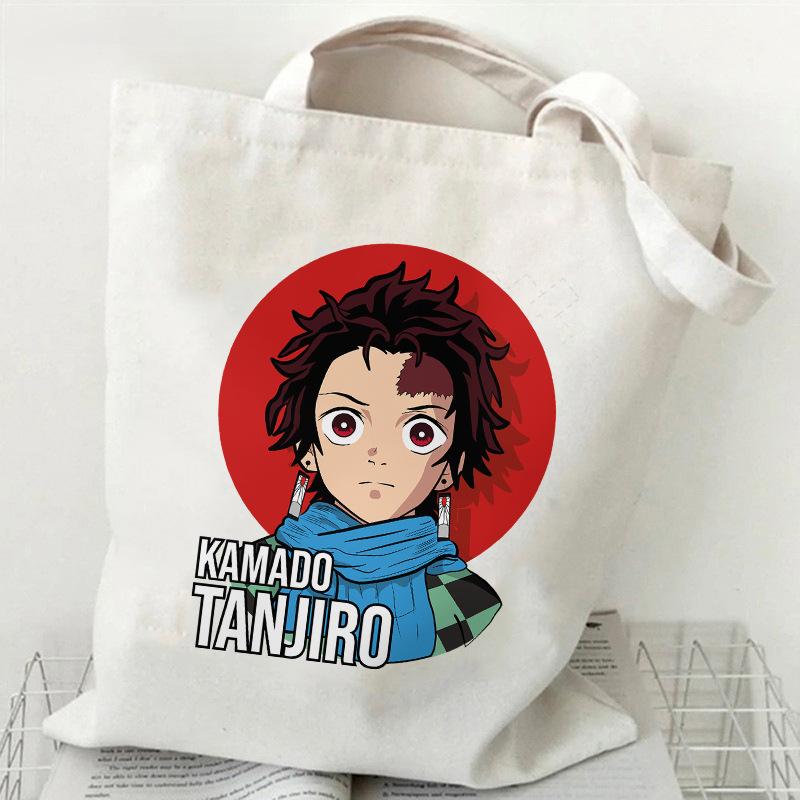 Japan cartoon comics Demon Slayer printed canvas bag Tote Bag Shopping Bag