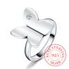 925 Sterling Silver Butterfly Zircon Ring for Women Men Fashion Wedding Engagement Party Gift Charm Jewelry