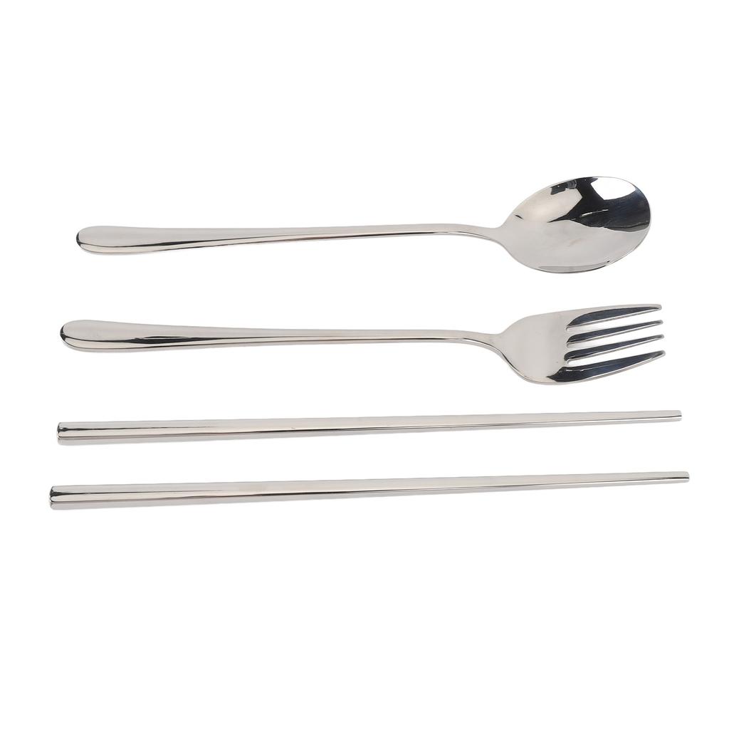 Bærbart bestikk med oppbevaringsboks 304 rustfritt stål skje gaffel spisepinner gjenbrukbart bestikksett fo