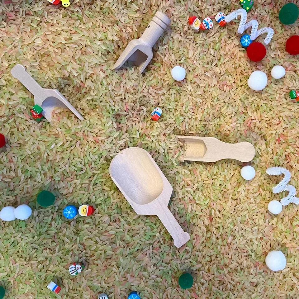 Mini Cupe din Lemn Lingură pentru Săruri de Baie Lingură pentru Bomboane Făină Cupe Ustensile Lingură pentru Măsurat Lapte Accesorii Ustensile de Gătit pentru Bucătărie