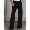 Shiny Rhinestone Jeans Pants Sexy Women High Waist Elegant Night Club Diamonds Denim Straight Trousers