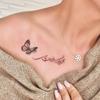 Advanced Sense Of Simplicity, Personality And Beauty, Three-Dimensional Butterfly Pattern Font Tattoo Sticker
