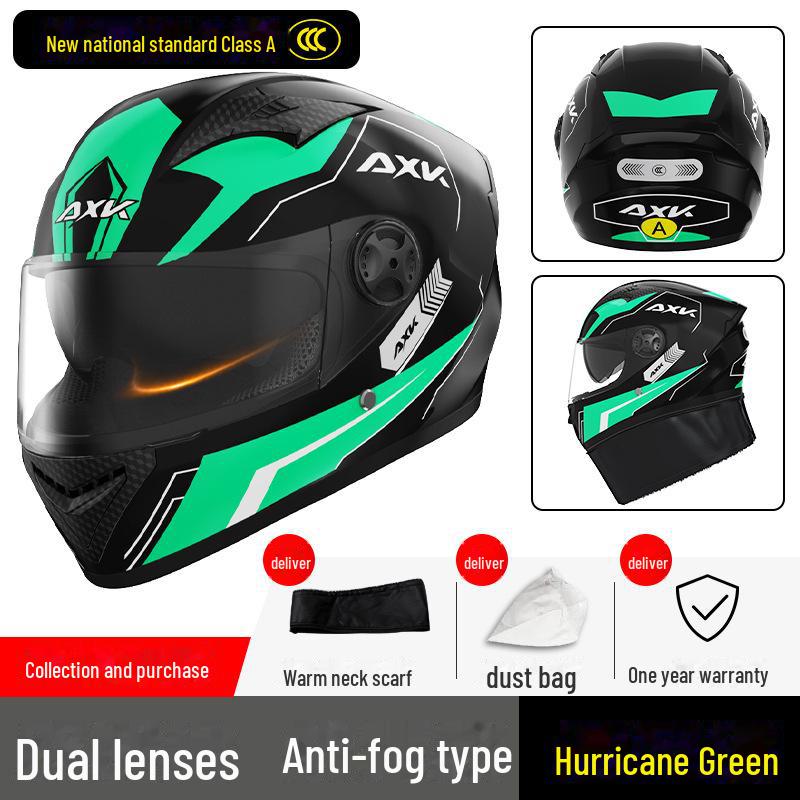A1 3C Certified Electric Motorcycle Helmet - Four Seasons, Winter Warm, Unisex Full Helmet