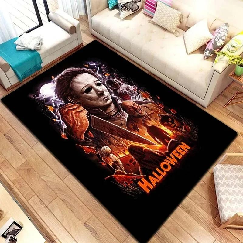 Horror Movie Bedroom Bedside Large Carpet Non Slip Soft Hallway Floor Door Mats Sofa Coffee Table Area Rugs for Home Decoration