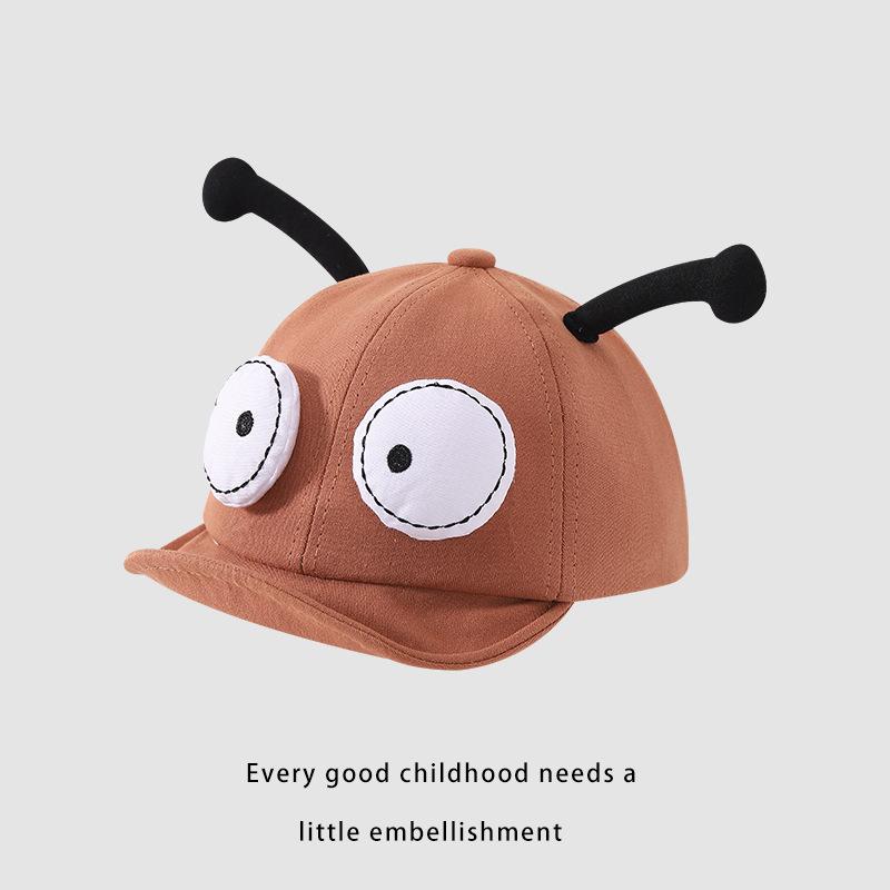 

New Soft Brim Baby Sun Hats Funny Big Eyes Infant Hats Kids Baseball Cap For Boys Girls UV Protection Visor Cap Unisex Sun Hat 48-50CM