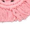 4pcs Cotton Thread Woven Drink Coasters with Tassel Round Pure Color Elegant   Lipstick Pot Pads Mats