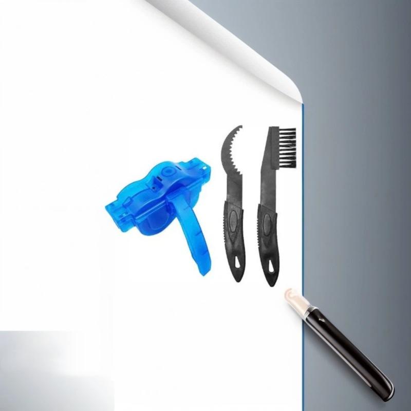 Bike Chain Cleaning Kit 1/2/3/4Pcs Scratch-free Bristle Brushes Scrapers for Bicycle Chain Deep Cleaning