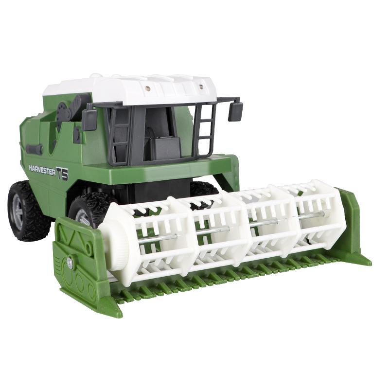RC Harvester Tractor Truck Model Pusher Simulation Farmer Vehicle With Led Light And Sound Engineering Vehicle Toys Kids Gifts