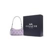 Coach Teri 20 Marke Logo Abnehmbar Kieselsteinleder Crossbody Umhängetasche Klein Damen Umhängetasche Lila CAJ98-SVLL