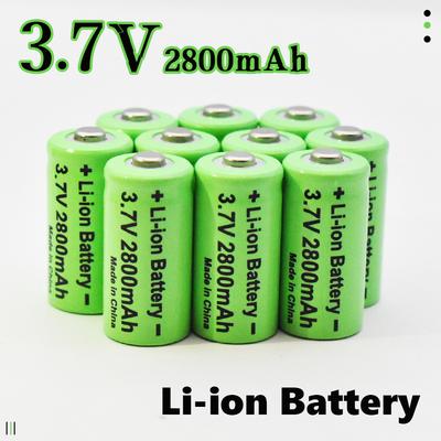 2800mAh Li-ion Battery 3.7V 16340 Rechargeable Batteries CR123A RCR 123 ICR Battery for LED Flashlight Travel Camping Speaker