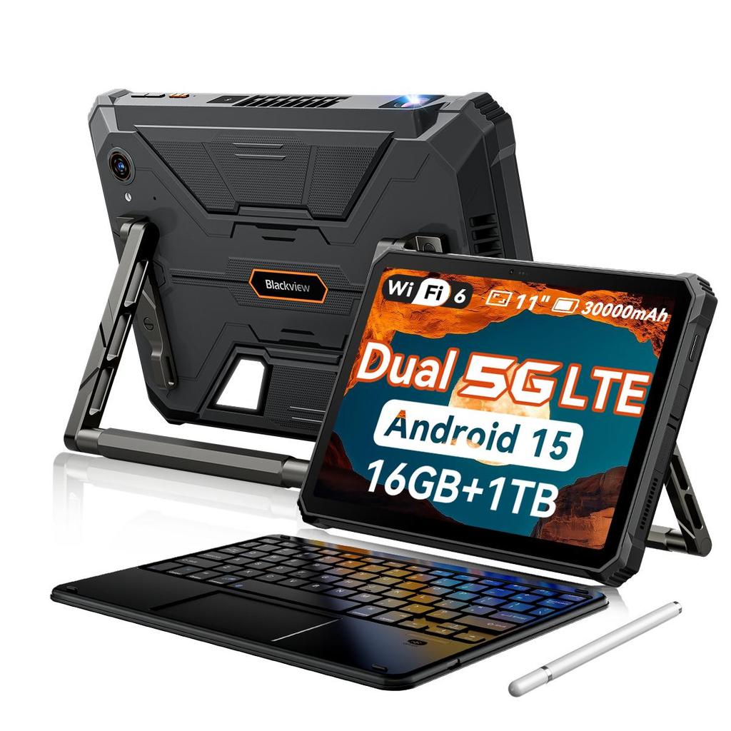 Blackview Active 12 Pro Rugged Tablets Android 15 11 Zoll 12 GB 256 GB/16 GB 1 TB Tablet-PC 30000 mAh 90 Hz