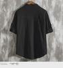 Men's Trendy White Linen Three-Quarter Sleeve Shirt - Loose and Lightweight Summer Fit
