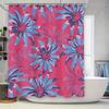 Bright Pink Blue Floral Shower Curtain Bathroom Decor 3D Printed Waterproof Fabric Customizable Size for Home Bathrooms