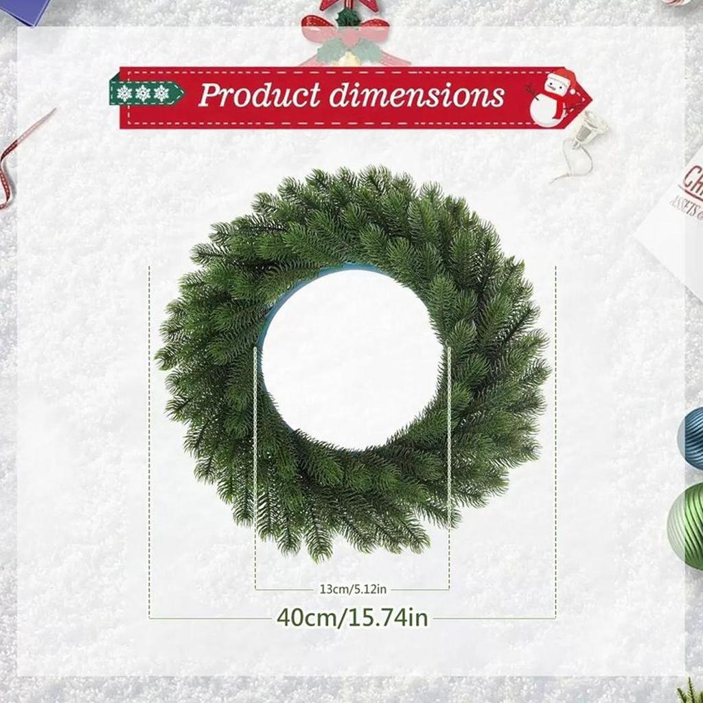 Winter Wreath Realistic 3D Seasonal Supplies Artificial Holiday Garland For Home Farmhouse Indoor Porch Christmas Parties Wall