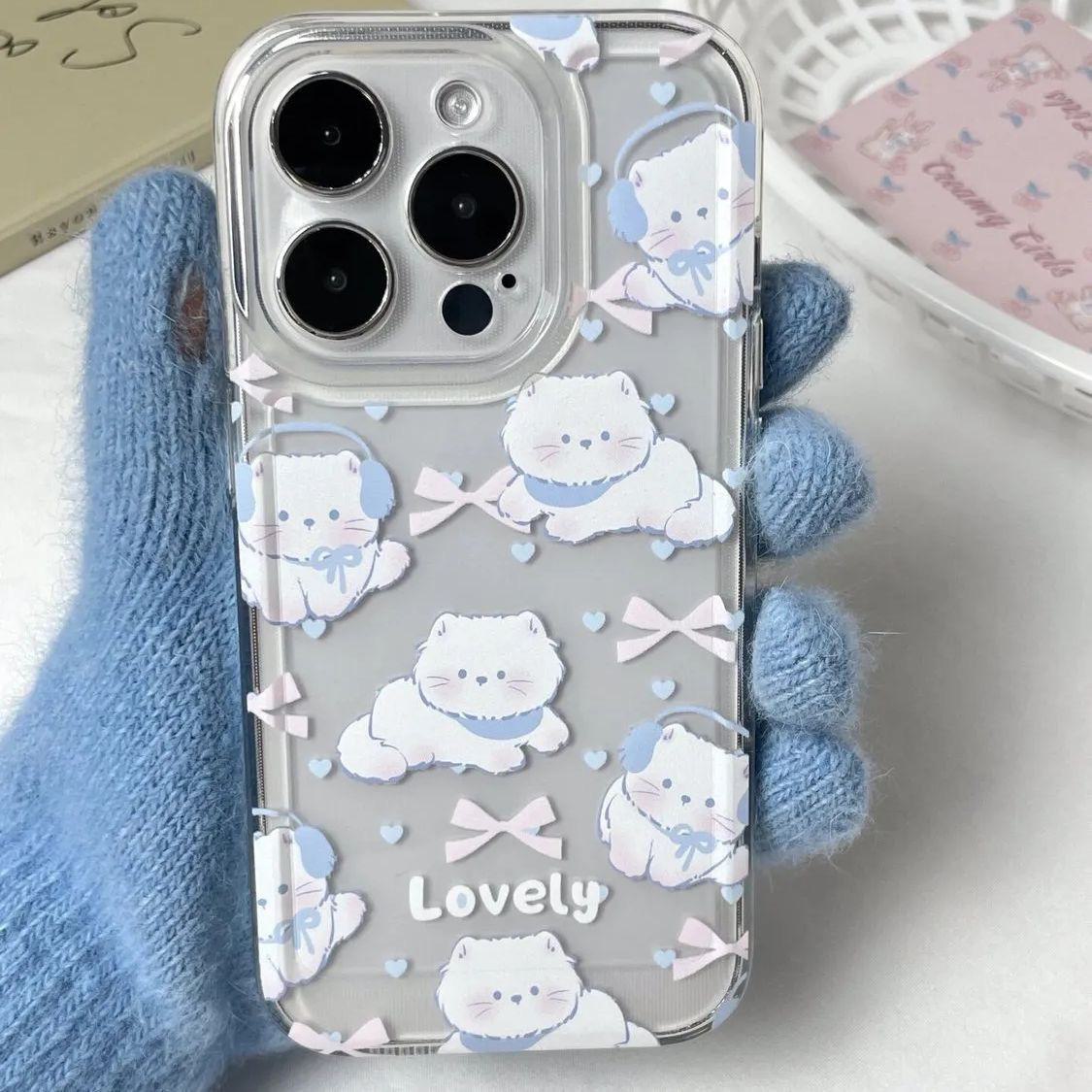 

Bow Cat совместим с Apple 15/14/13/12/11/PRO/PROMAX/XSMAX/XR/XS/X 13 Pro