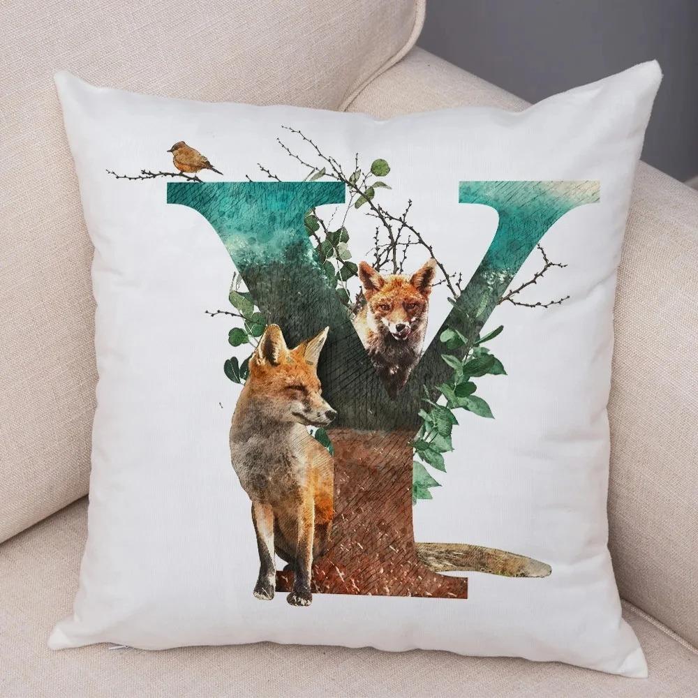 Cartoon Animal Letter Decorative Pillowcase Car Ornaments Office Living Room Sofa Home Pillowcase