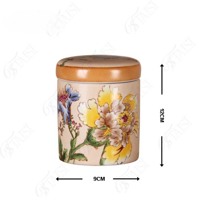 Retro pojemniki do przechowywania w stylu chińskim Pudełko na biżuterię Zbiornik do przechowywania Ręcznie robiony porcelanowy garnek Niebiesko-biały porcelanowy wazon Pojemnik